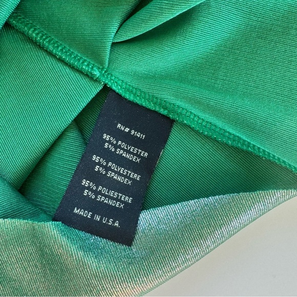 RN CONVERTIBLE Green Metallic Sleeveless Top Size S - Picture 5 of 9
